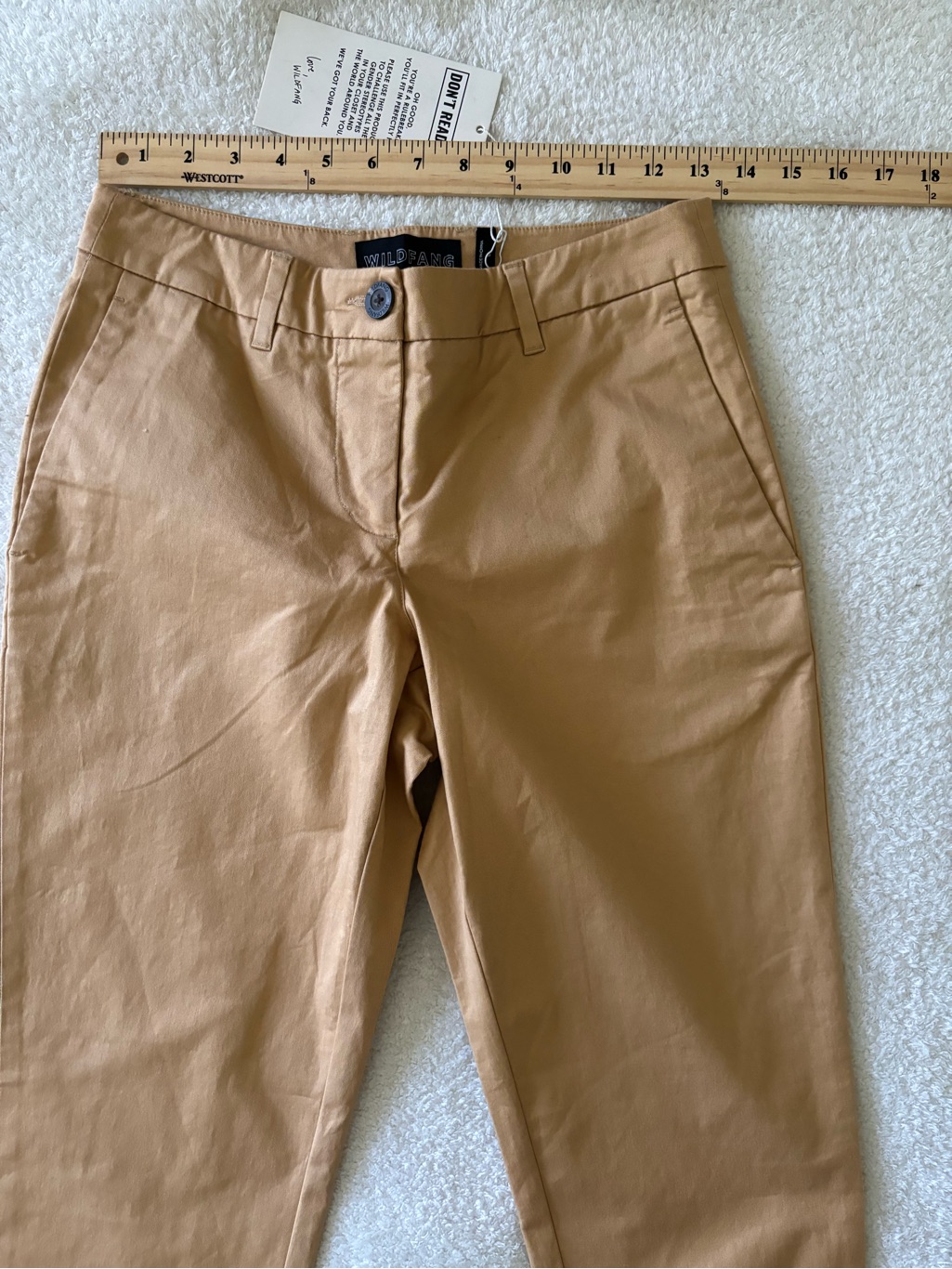 Nwt Wildfang Women's Tailored Straight-Leg Trouser In Camel — image 5 of 8